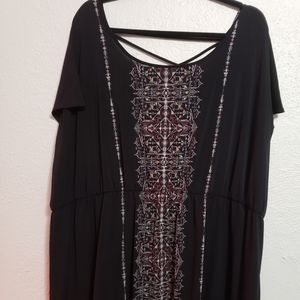 Chic black and patterned club dress